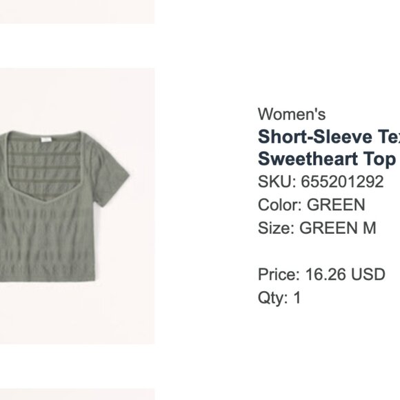 Short-Sleeve Textured Sweetheart Top - Picture 3 of 3